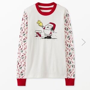 Hanna Andersson Peanuts Snoopy Holiday Winter Long John PJ Pajama XXL